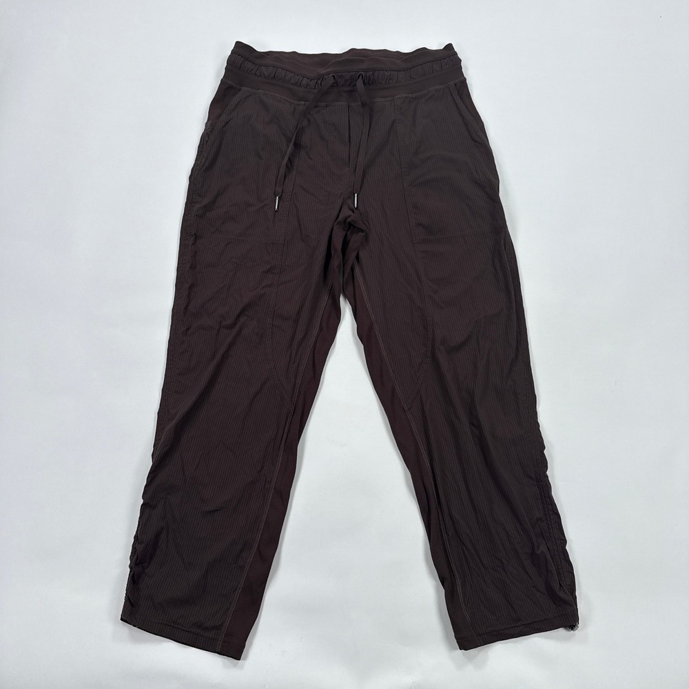 Lululemon Dance Studio Crop Pants Women 8 Brown Athleisure Gorpcore 25"